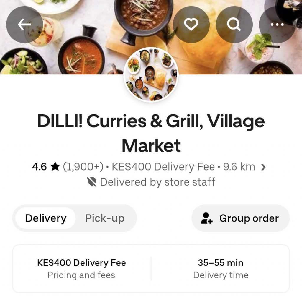 Uber Eats Delivery Fee Nairobi